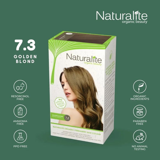 Naturalite Organic Beauty Permanent Hair Colours Hair Dye ( 7.3 Golden Blond )