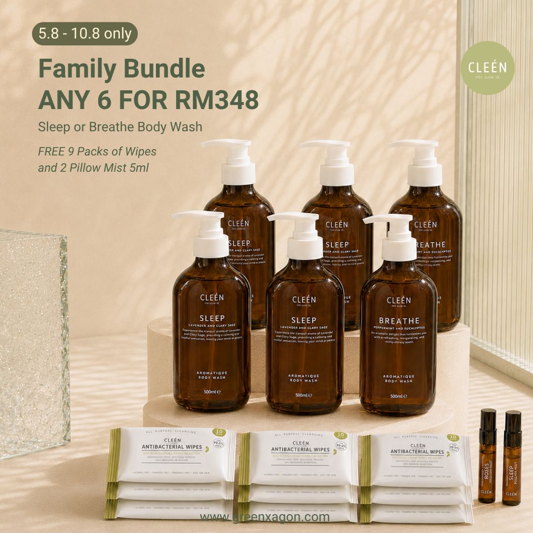 [Aug Sale] [Family Bundle] Cleén Body Wash 500ML (6 Bottled)