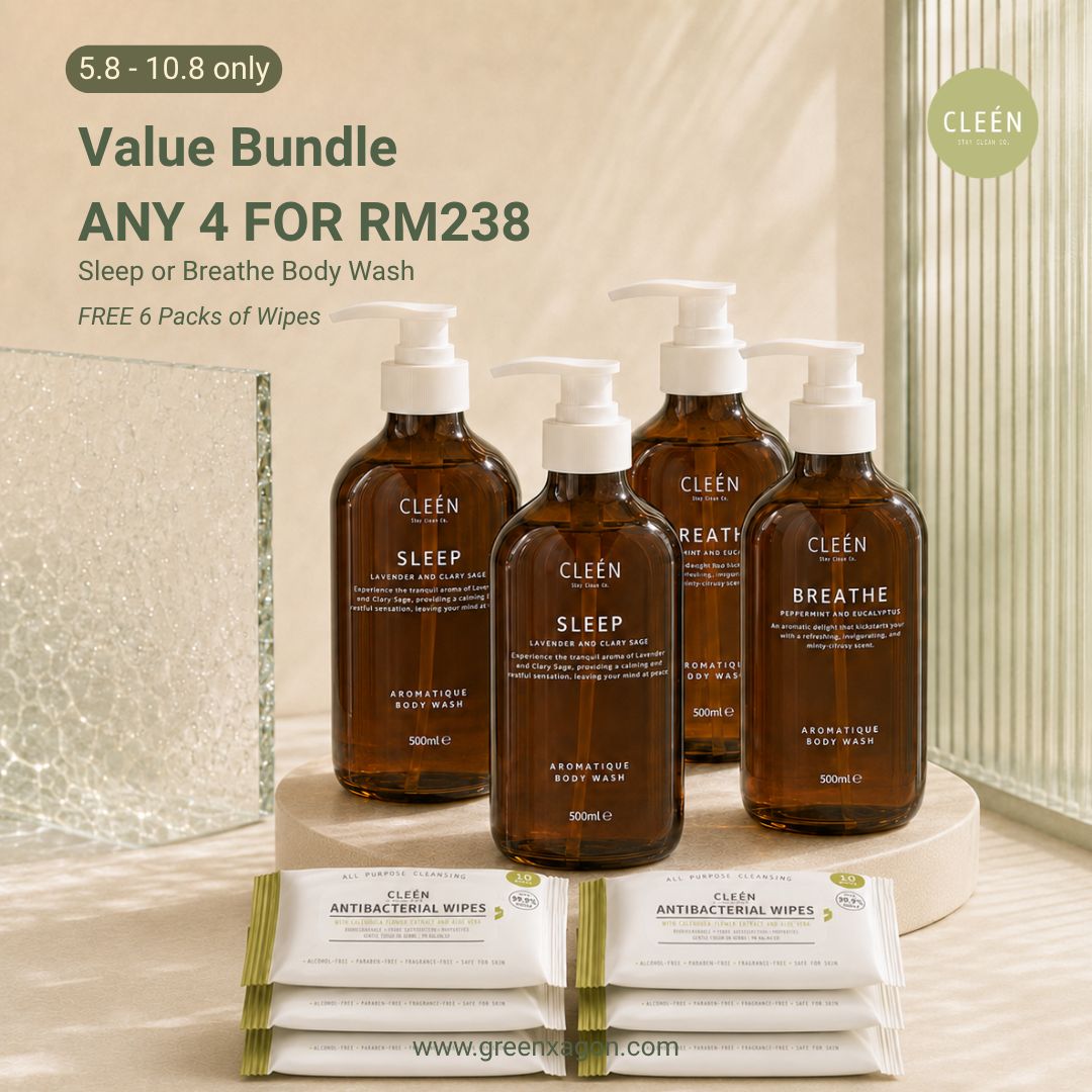 [Aug Sale] [Value Bundle] Cleén Body Wash 500ML (4 Bottled)