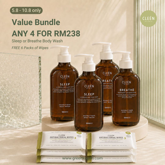 [Aug Sale] [Value Bundle] Cleén Body Wash 500ML (4 Bottled)