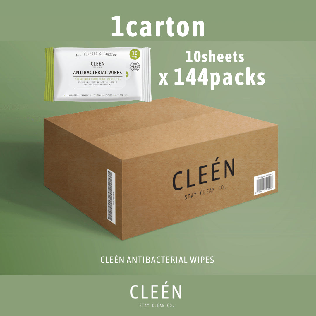 Cleen Antibacterial Wipes 10s x 3 (Unscented)