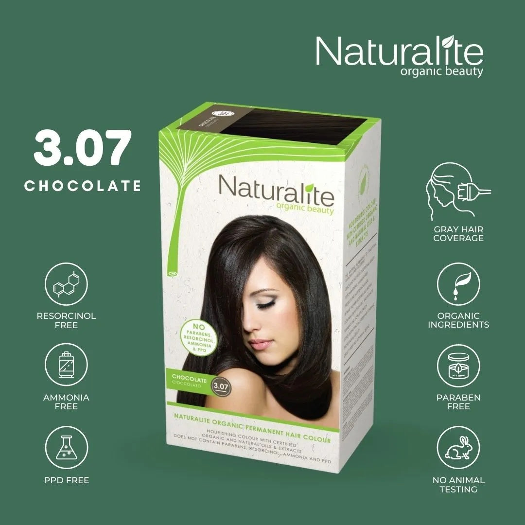 ( 3.07 Chocolate ) Naturalite Organic Beauty Permanent Hair Colours Hair Dye